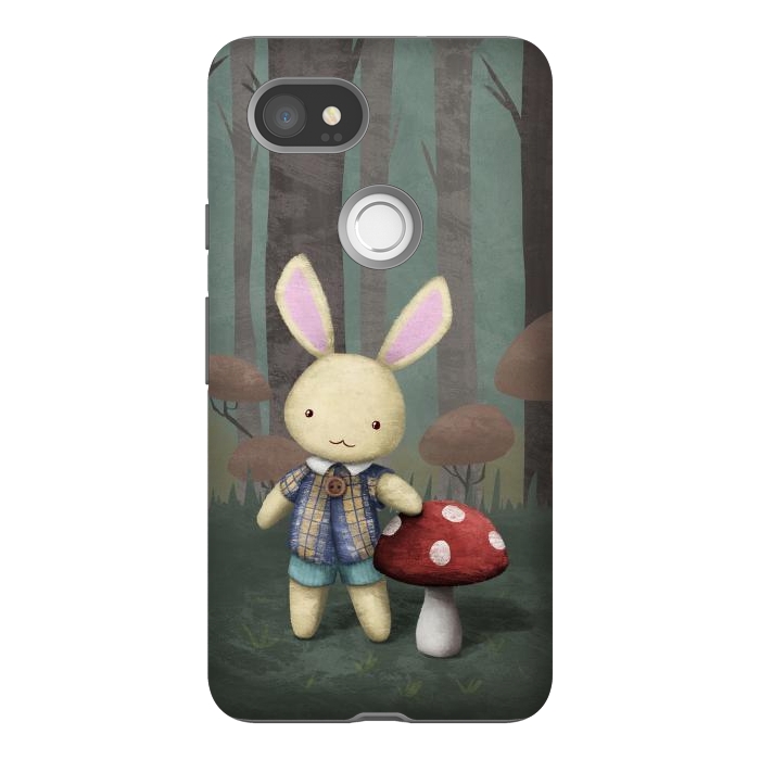 Pixel 2XL StrongFit Cute bunny by Laura Nagel