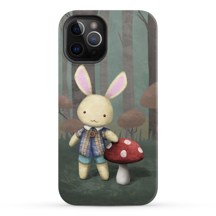 iPhone 12 Pro Max StrongFit Cute bunny by Laura Nagel