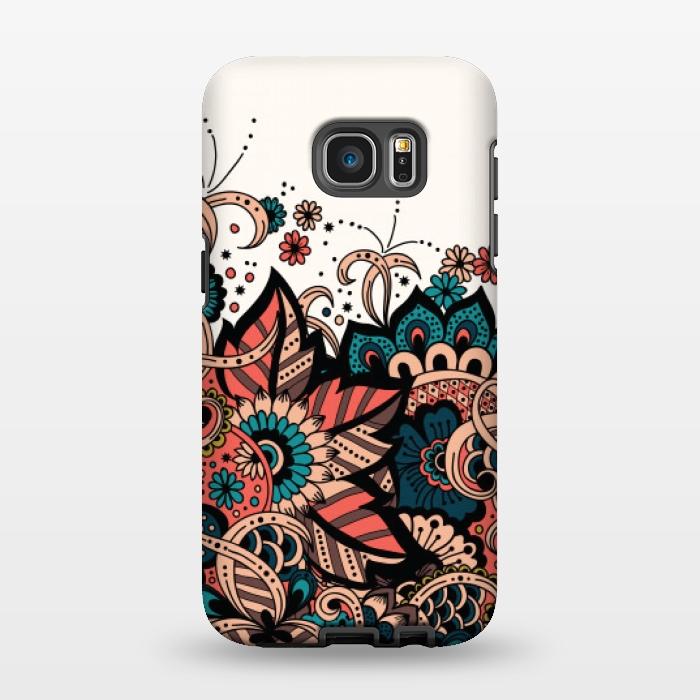 Galaxy S7 EDGE StrongFit mandala print multicolor by MALLIKA