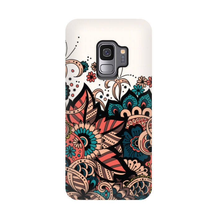 Galaxy S9 StrongFit mandala print multicolor by MALLIKA