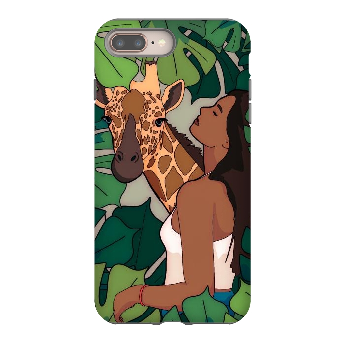 iPhone 7 plus StrongFit The green jungle girl by Steve Wade (Swade)