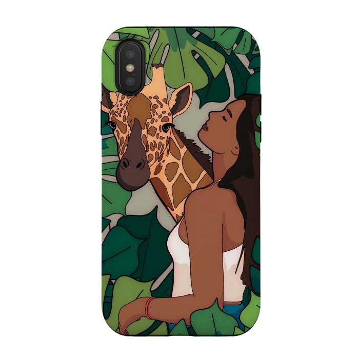 iPhone Xs / X StrongFit The green jungle girl by Steve Wade (Swade)