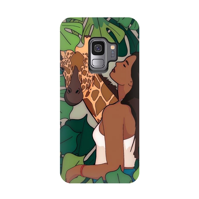 Galaxy S9 StrongFit The green jungle girl by Steve Wade (Swade)