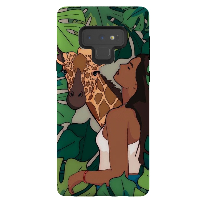 Galaxy Note 9 StrongFit The green jungle girl by Steve Wade (Swade)