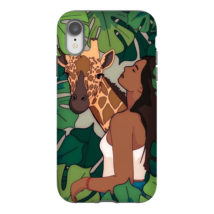 iPhone Xr StrongFit The green jungle girl by Steve Wade (Swade)