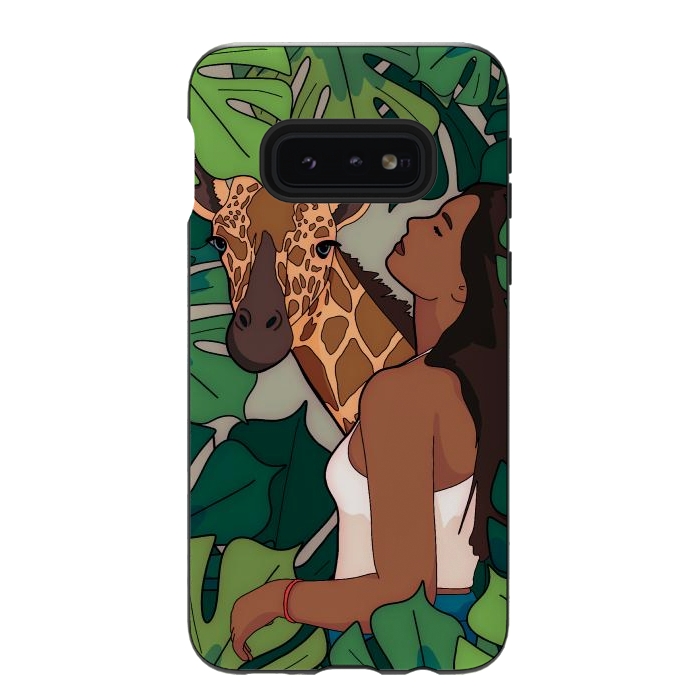 Galaxy S10e StrongFit The green jungle girl by Steve Wade (Swade)