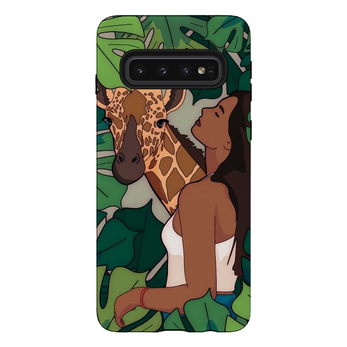 Galaxy S10 StrongFit The green jungle girl by Steve Wade (Swade)