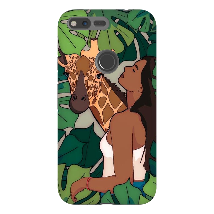 Pixel XL StrongFit The green jungle girl by Steve Wade (Swade)