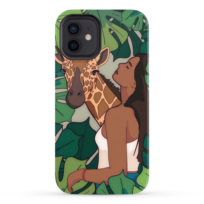 iPhone 12 StrongFit The green jungle girl by Steve Wade (Swade)