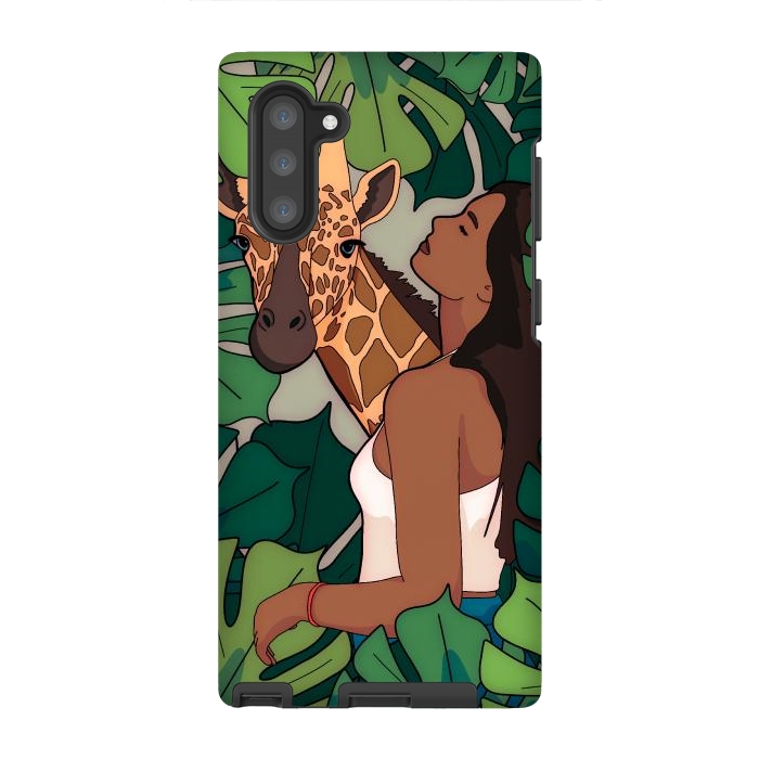 Galaxy Note 10 StrongFit The green jungle girl by Steve Wade (Swade)