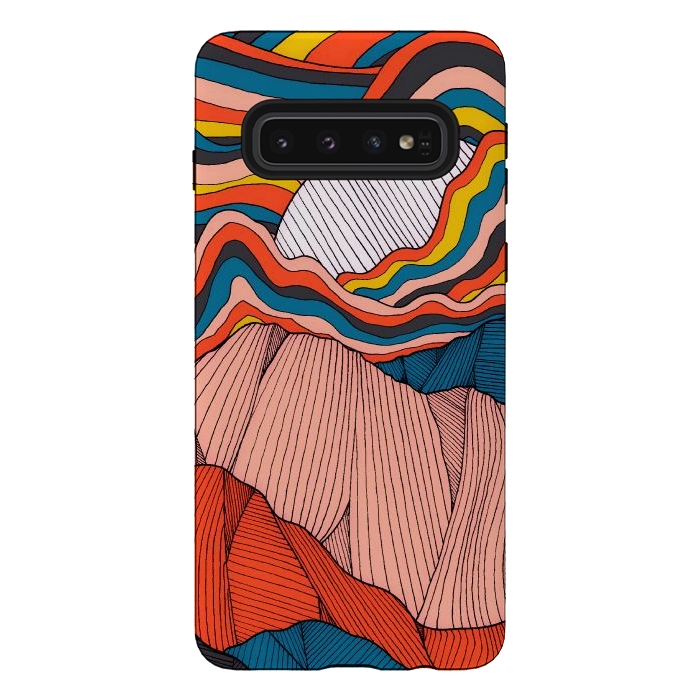 Galaxy S10 StrongFit The orange rainbow sky  by Steve Wade (Swade)