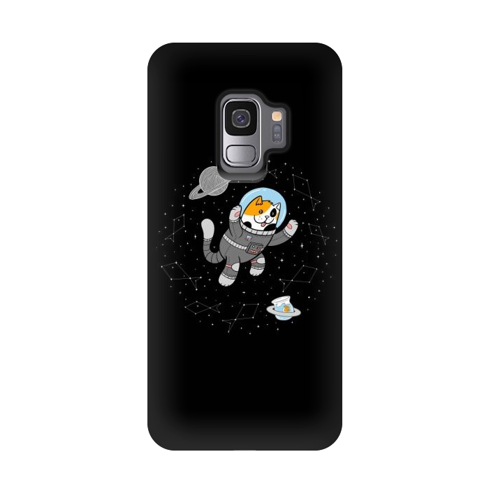 Galaxy S9 StrongFit Catstronaut by Afif Quilimo