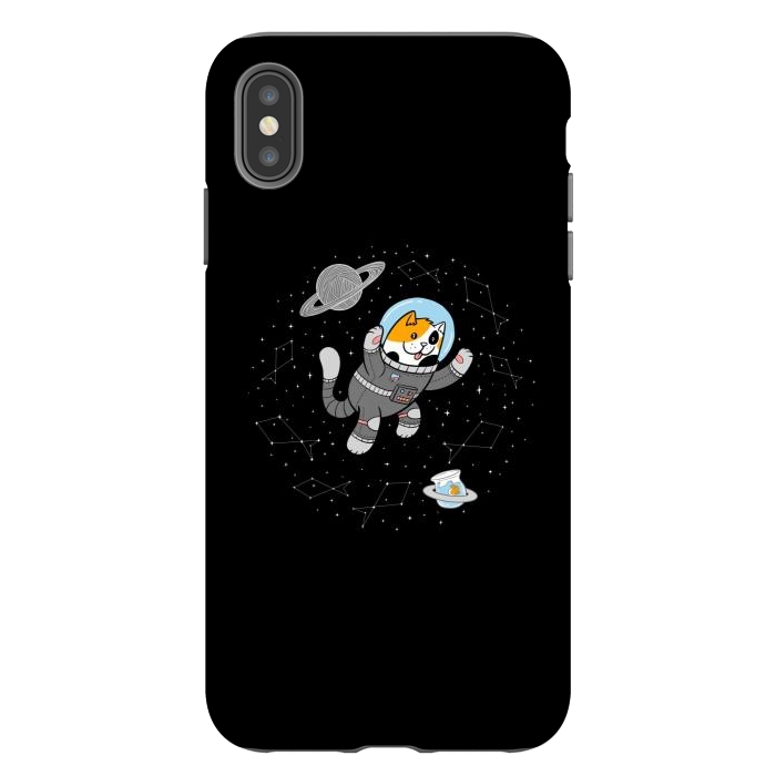 iPhone Xs Max StrongFit Catstronaut by Afif Quilimo