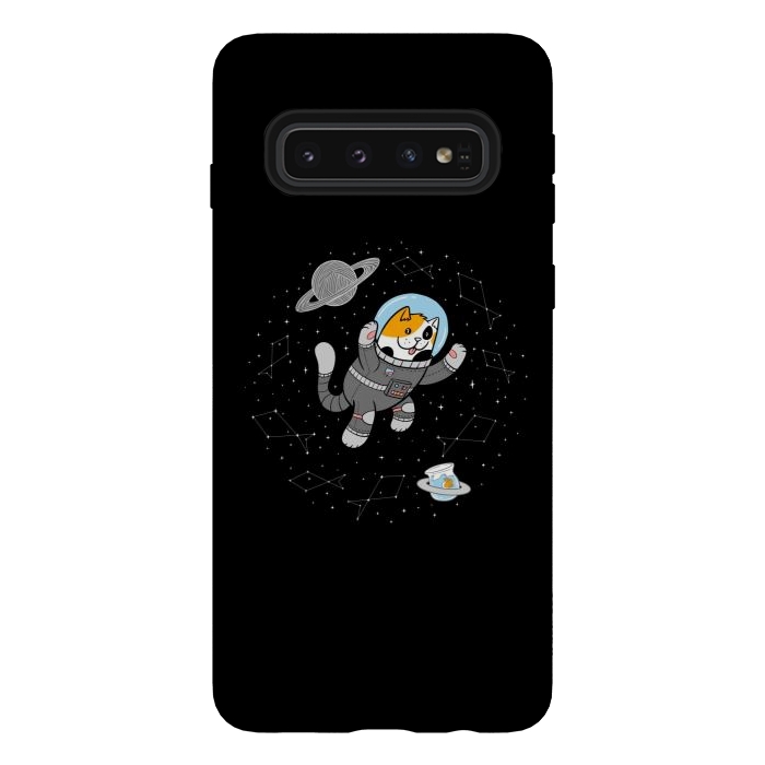 Galaxy S10 StrongFit Catstronaut by Afif Quilimo