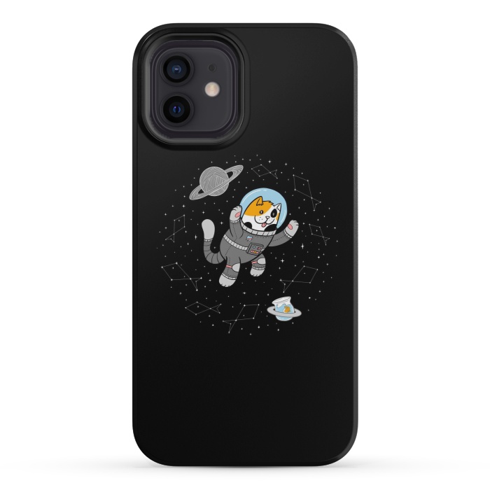 iPhone 12 mini StrongFit Catstronaut by Afif Quilimo