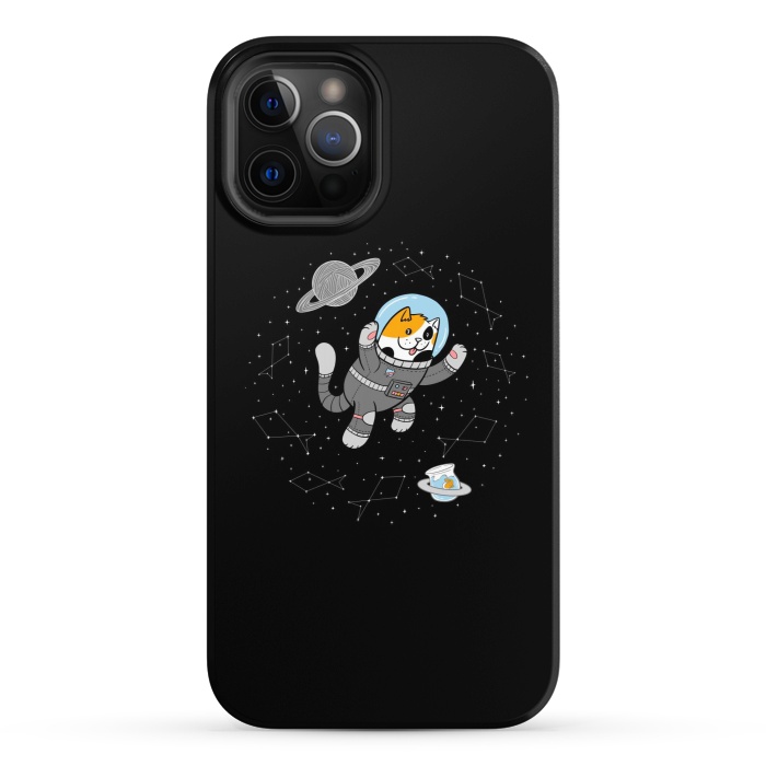 iPhone 12 Pro StrongFit Catstronaut by Afif Quilimo