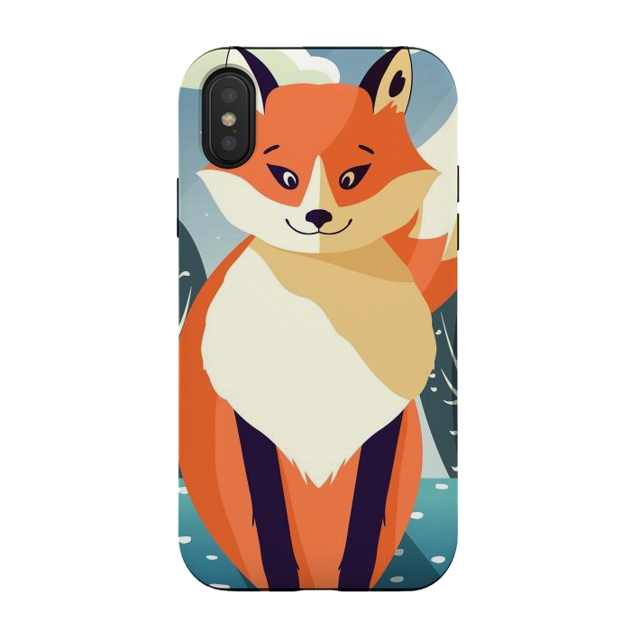 iPhone Xs / X StrongFit Wildlife 006a Red Fox by Jelena Obradovic