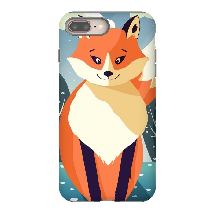 iPhone 8 plus StrongFit Wildlife 006a Red Fox by Jelena Obradovic