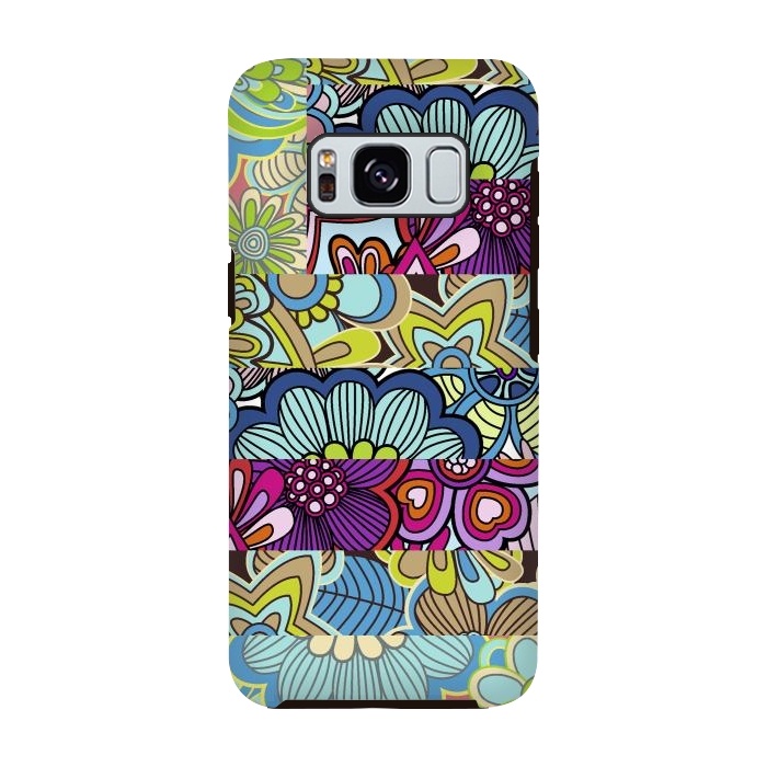 Galaxy S8 StrongFit Floral patchword by Julia Grifol