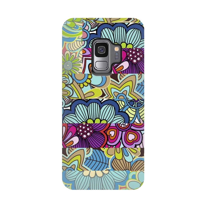 Galaxy S9 StrongFit Floral patchword by Julia Grifol