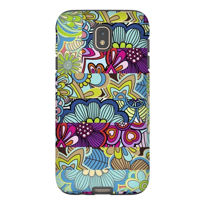 Galaxy J7 StrongFit Floral patchword by Julia Grifol