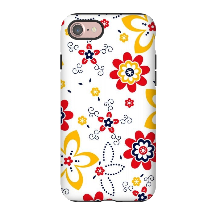 iPhone 7 StrongFit Daisies pattern with circle elements by ArtsCase
