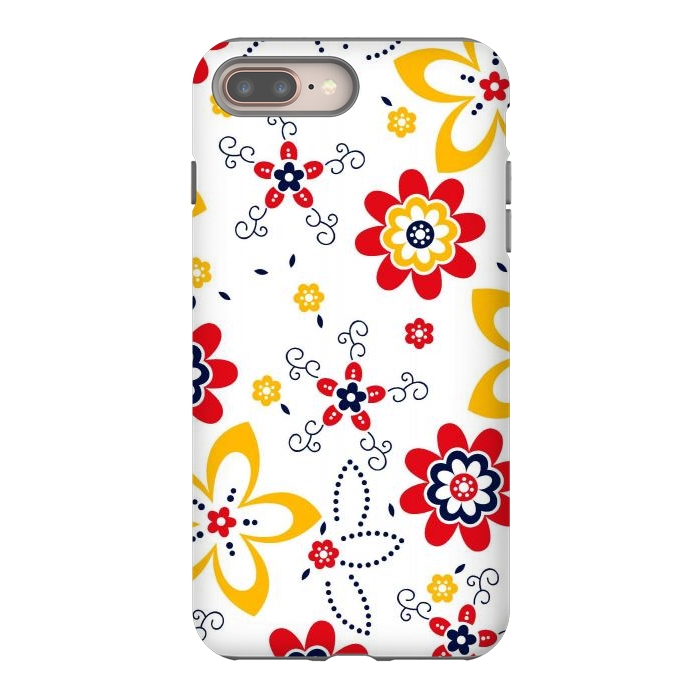 iPhone 7 plus StrongFit Daisies pattern with circle elements by ArtsCase