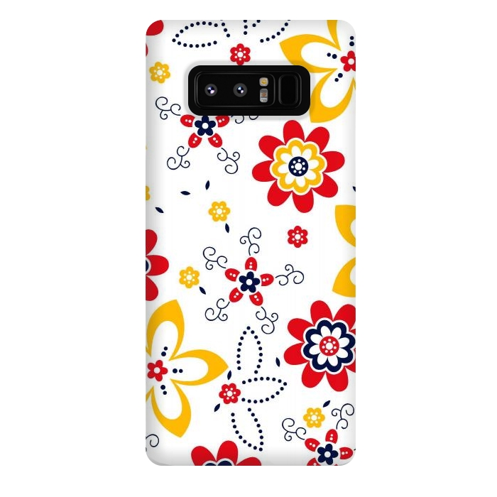 Galaxy Note 8 StrongFit Daisies pattern with circle elements by ArtsCase