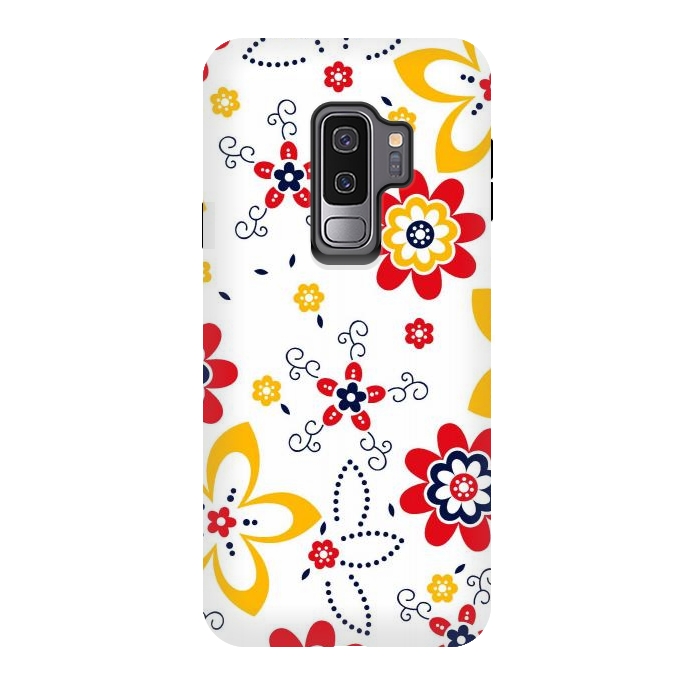 Galaxy S9 plus StrongFit Daisies pattern with circle elements by ArtsCase