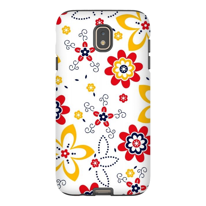 Galaxy J7 StrongFit Daisies pattern with circle elements by ArtsCase