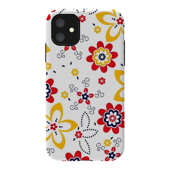 iPhone 11 StrongFit Daisies pattern with circle elements by ArtsCase
