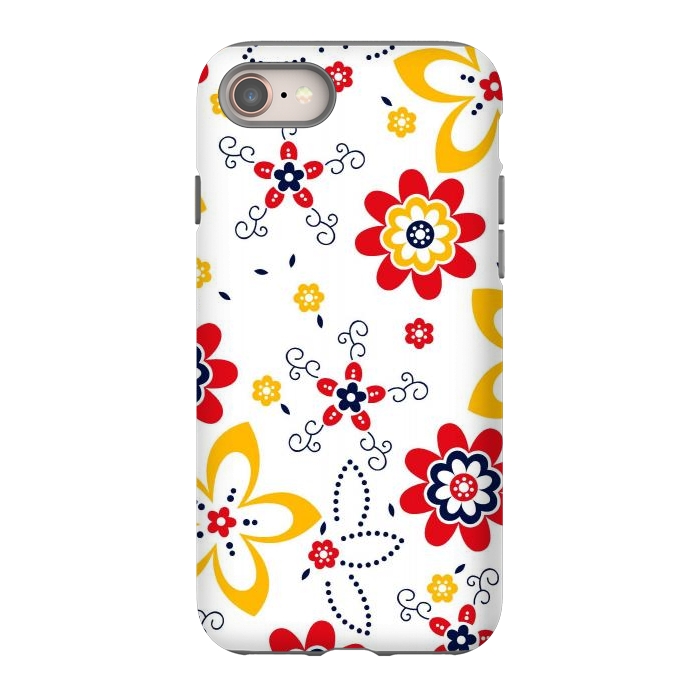 iPhone SE StrongFit Daisies pattern with circle elements by ArtsCase