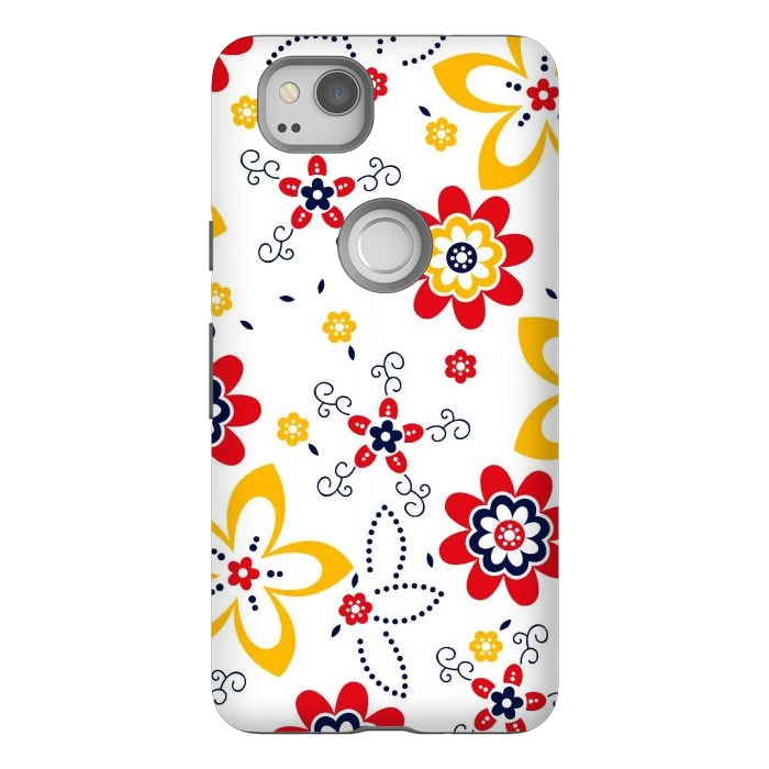 Pixel 2 StrongFit Daisies pattern with circle elements by ArtsCase