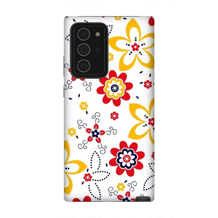 Galaxy Note 20 Ultra StrongFit Daisies pattern with circle elements by ArtsCase