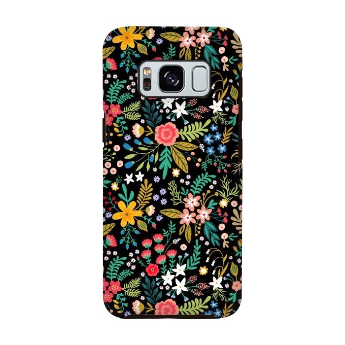 Galaxy S8 StrongFit Elegant Floral Pattern by ArtsCase