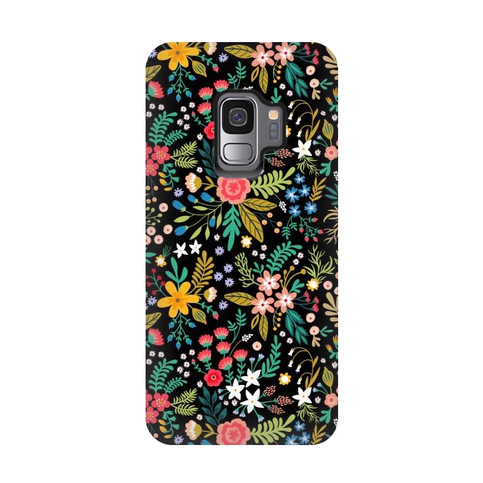 Galaxy S9 StrongFit Elegant Floral Pattern by ArtsCase