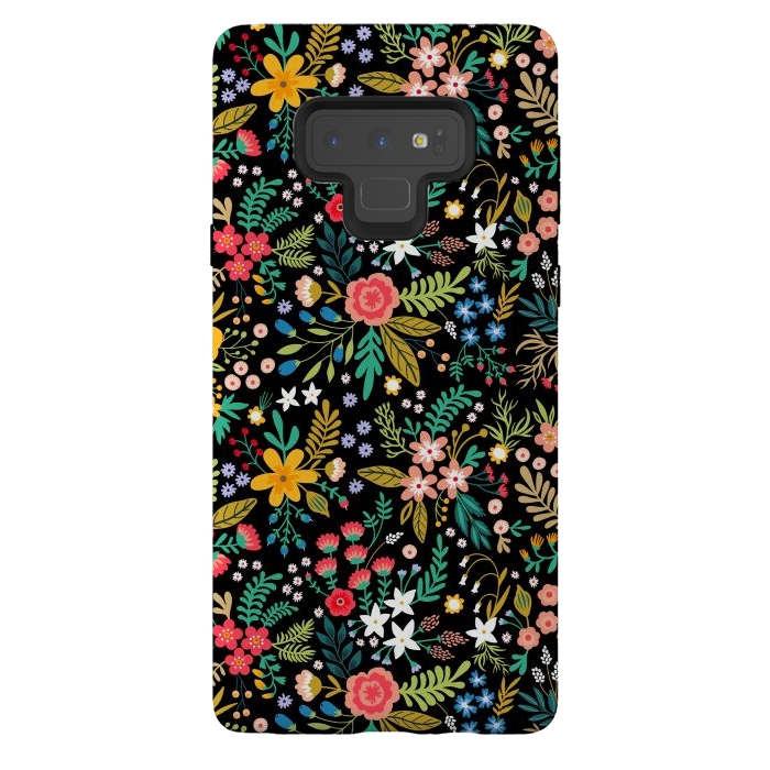 Galaxy Note 9 StrongFit Elegant Floral Pattern by ArtsCase