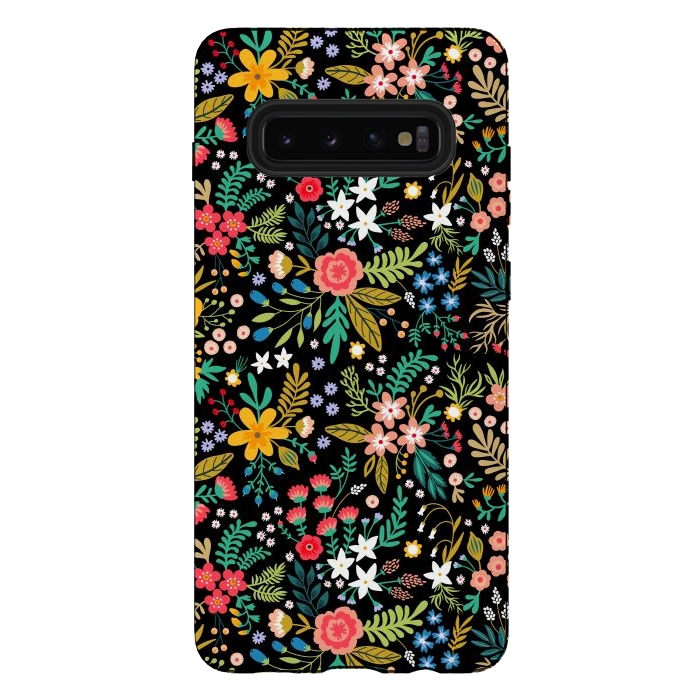 Galaxy S10 plus StrongFit Elegant Floral Pattern by ArtsCase