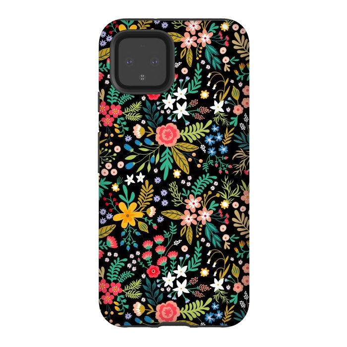 Pixel 4 StrongFit Elegant Floral Pattern by ArtsCase