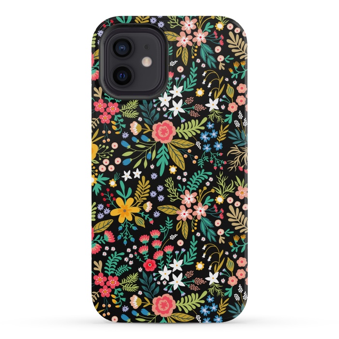 iPhone 12 mini StrongFit Elegant Floral Pattern by ArtsCase
