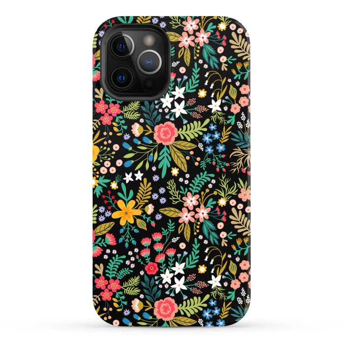iPhone 12 Pro StrongFit Elegant Floral Pattern by ArtsCase