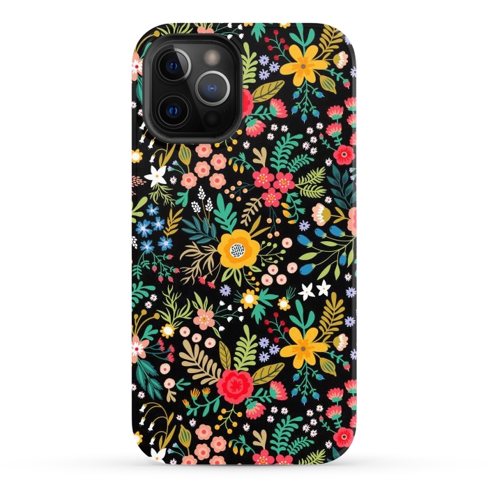 iPhone 12 Pro Max StrongFit Elegant Floral Pattern by ArtsCase
