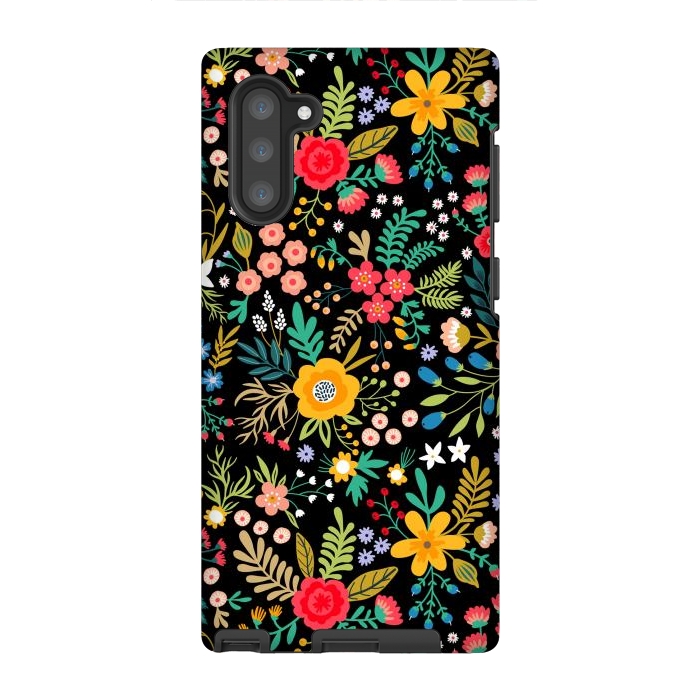 Galaxy Note 10 StrongFit Elegant Floral Pattern by ArtsCase