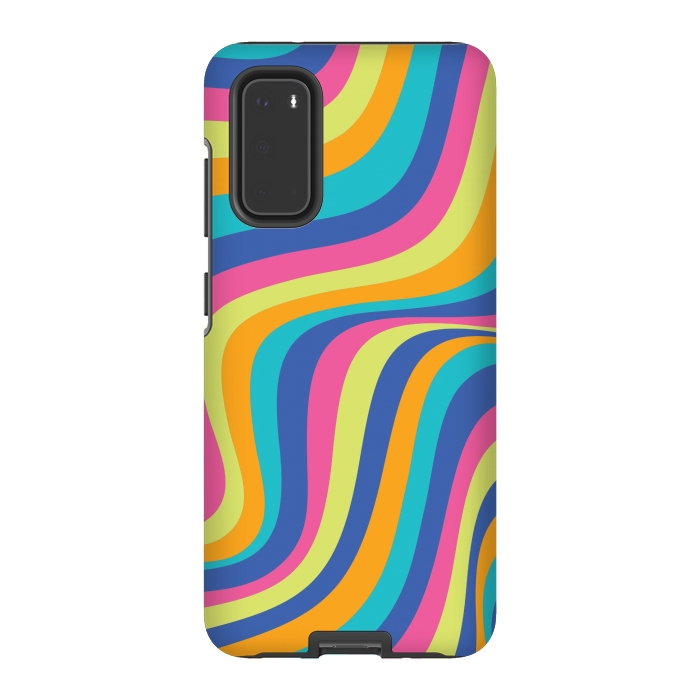 Galaxy S20 StrongFit MULTICOLOR GEOMETRIC PATTERN by MALLIKA