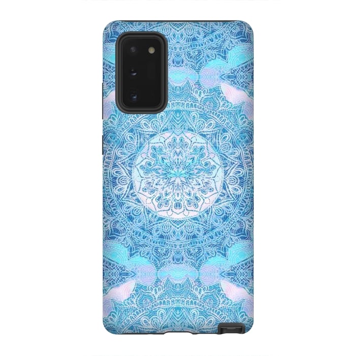 Galaxy Note 20 StrongFit Blue tie-dye mandala by Oana 