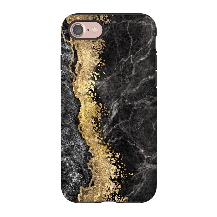iPhone 7 StrongFit Abstract background creative marble texture and gold leaf by ArtsCase