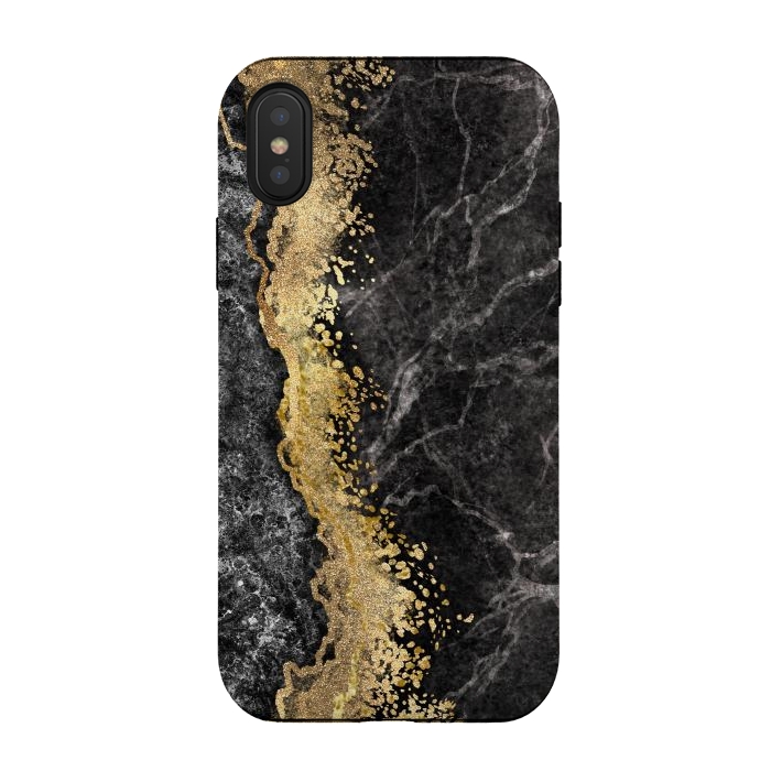 iPhone Xs / X StrongFit Abstract background creative marble texture and gold leaf by ArtsCase