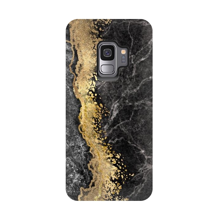Galaxy S9 StrongFit Abstract background creative marble texture and gold leaf by ArtsCase