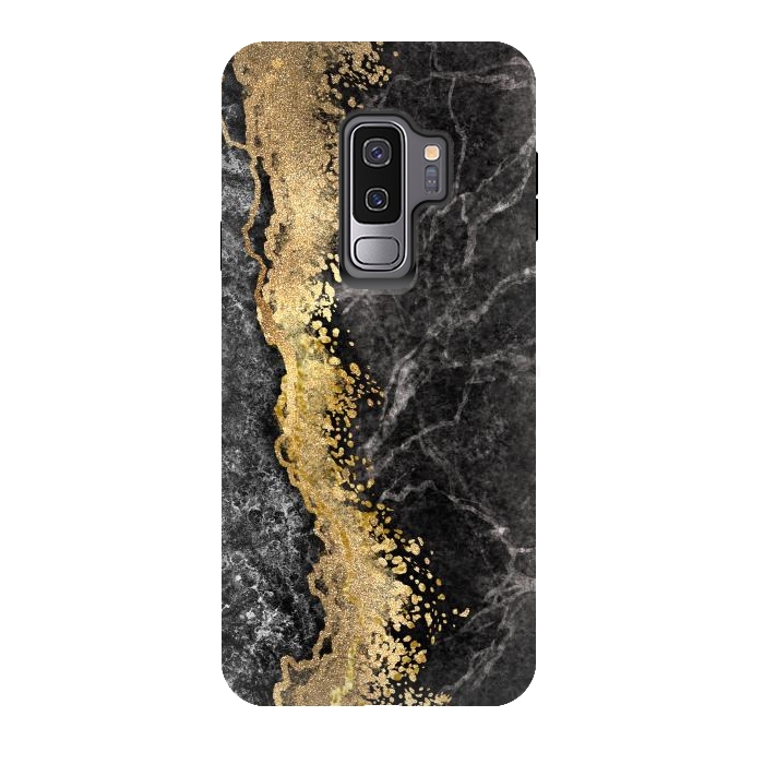 Galaxy S9 plus StrongFit Abstract background creative marble texture and gold leaf by ArtsCase