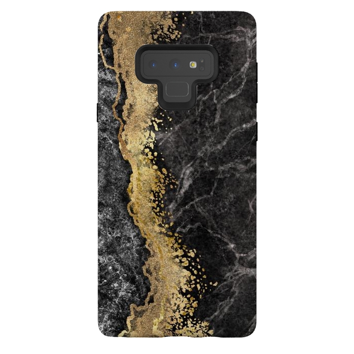 Galaxy Note 9 StrongFit Abstract background creative marble texture and gold leaf by ArtsCase